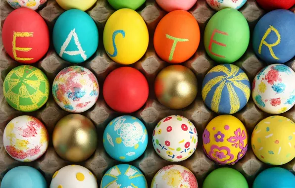Holiday, eggs, Easter, Easter, painted