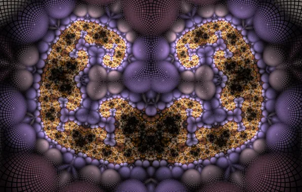 Abstraction, mesh, pattern, graphics, fractal, ornament, sphere, composition