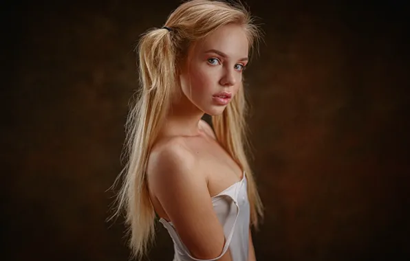 Picture look, girl, blonde, beauty, tails, George Chernyadev, Georgy Chernyadyev, Anastasia Nasonova