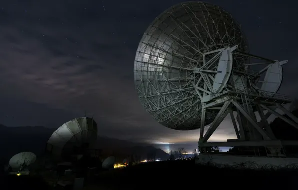 Night, background, antenna