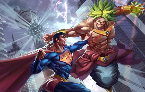 Dragon, Ball, Superman, Comics, DC Comics, DC, Broly