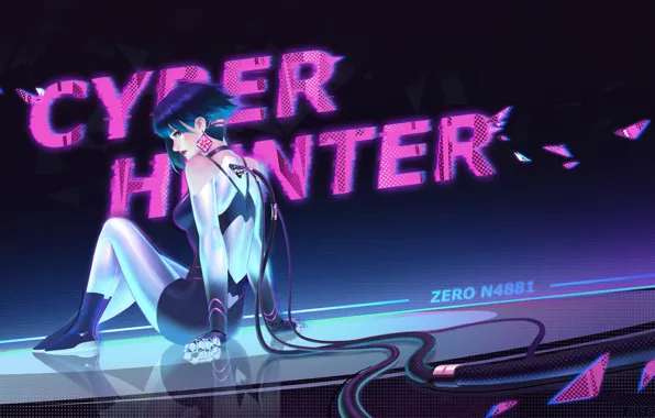 Girl, Pink, Neon, Style, Girl, Fantasy, Art, Fiction
