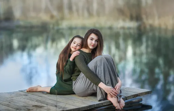 Look, girl, nature, river, girl, Anastasia Barmina