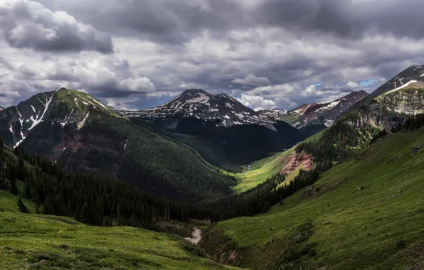 Mountains, tops, Colorado