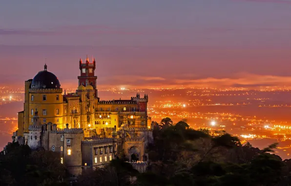 Lights, Portugal, Sintra, Pena national Palace