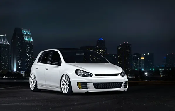 Picture Volkswagen, golf, White, GTI, MK6