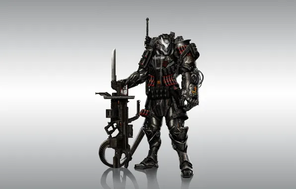 Weapons, background, warrior, armor, Warhammer, 40k, fan art, Winged Skull