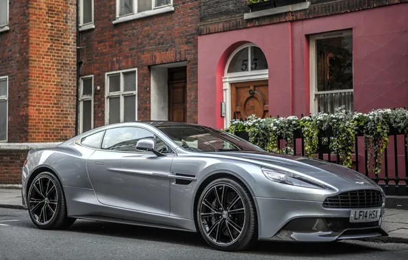 Picture aston martin, street, gray, vanquish