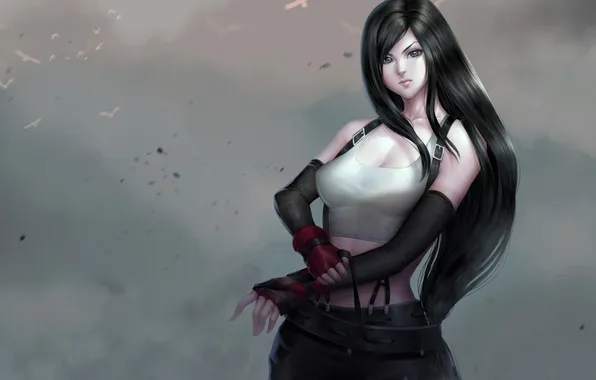 Background, hair, art, Final Fantasy, Tifa, Lokhart, Lockhart, Typhus