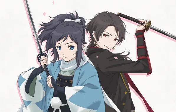 Sword, guys, samurai, Touken ranbu, Dance of swords