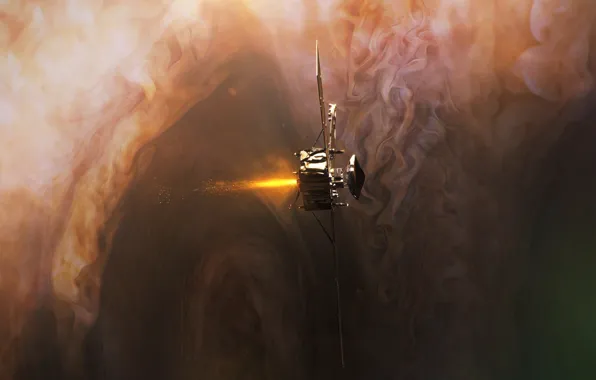 Space, flame, camera, Juno, Jupiter Orbit Insertion Burn