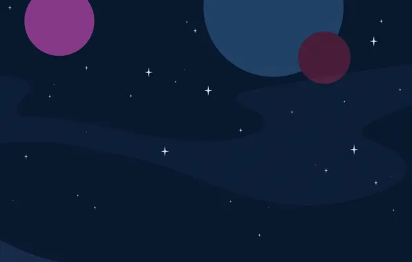 Space, stars, planet