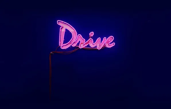 Minimalism, Music, Neon, Background, The film, Drive, Synthpop, Darkwave
