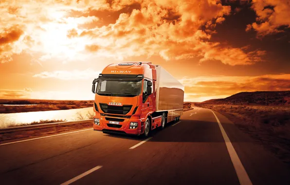 Movement, desert, track, 500, tractor, Iveco, Stralis, Hi-Way