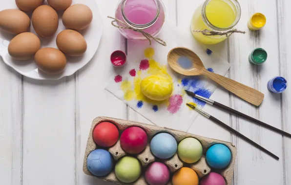 Flowers, Tulips, Easter, Eggs, Decoration, Holiday, Paint, Mood