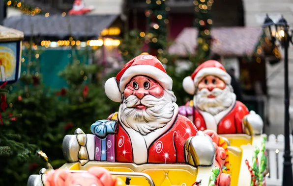 Toys, Christmas, New year, Santa Claus, Santa Claus, figures, design