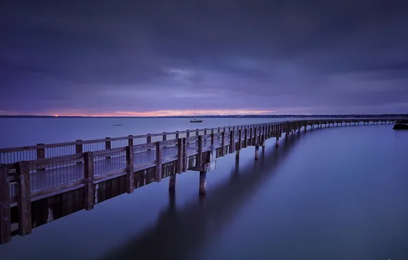 Landscape, night, bridge