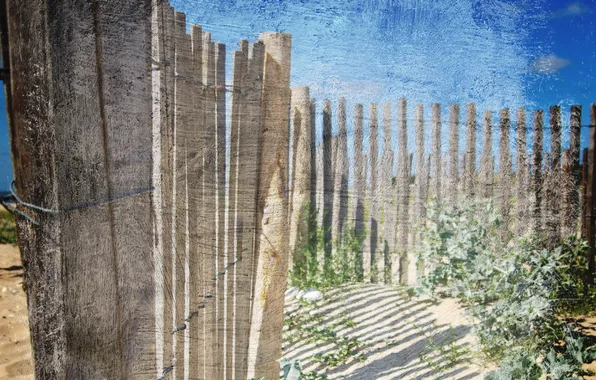 The sky, style, background, the fence