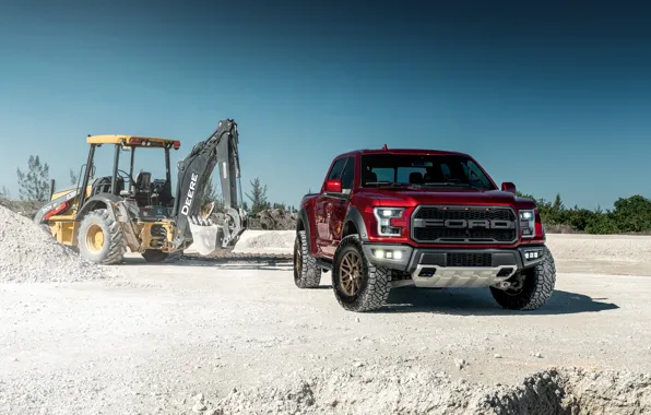 Ford, Red, Front, John Deere, Ford Raptor