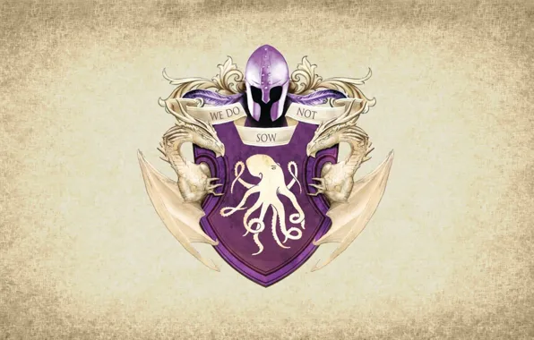 Picture octopus, symbol, series, dragon, A Song of Ice and Fire, Game of Thrones, shield, Greyjoy