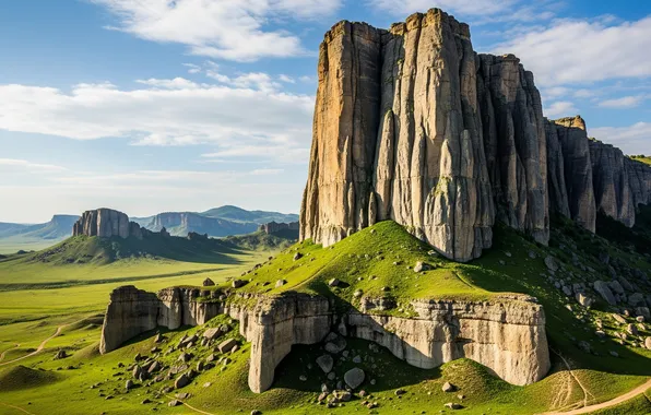 The sky, clouds, rocks, Wallpaper, canyon, wallpaper, sky, clouds