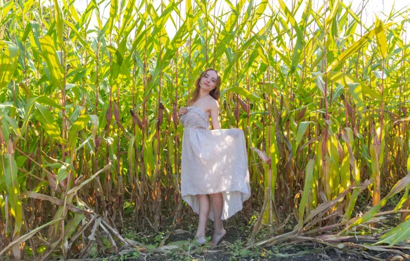 Red hair, long hair, field, nature, model, sexy woman, countryside, photoshoot