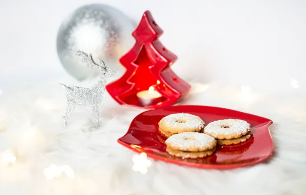 White, balls, background, holiday, toy, Shine, tree, new year