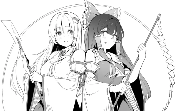 Girls, anime, art, Touhou, Touhou, Touhou