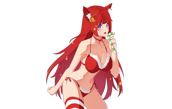 Girl, christmas, sexy, lingerie, pantsu, bra, cleavage, panties