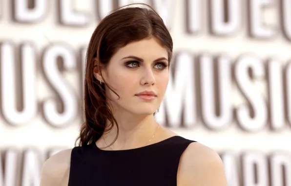 Look, girl, actress, brunette, blue-eyed, hair, photo session, Alexandra Daddario
