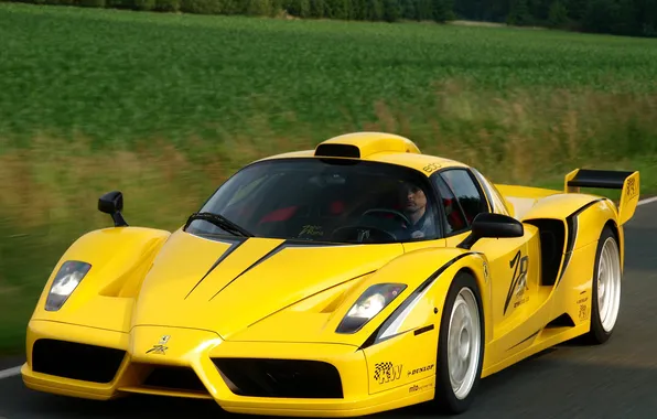 Machine, Ferrari, yellow