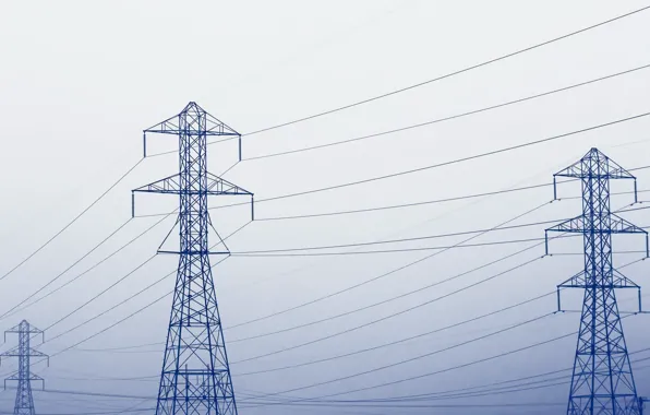 Picture the sky, fog, power lines