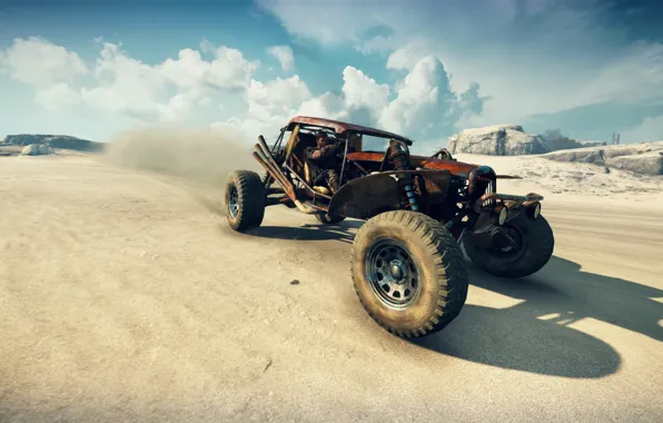 Picture car, rock, game, desert, sand, Mad Max, suna, sabaku