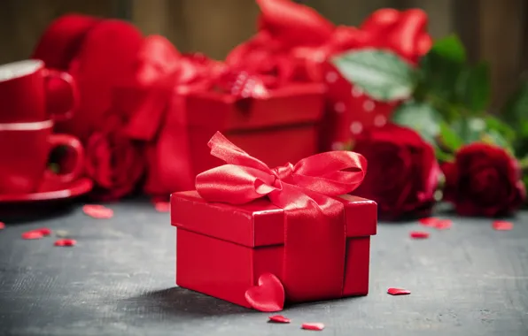 Tape, roses, gifts, Valentine's day, serving, Natalia Klenova