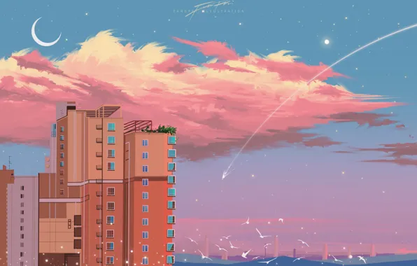 Sea, the sky, the city, Crescent