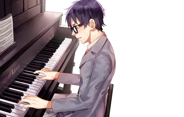 Anime, art, guy, piano, Shigatsu wa Kimi no Uso, Your April lie