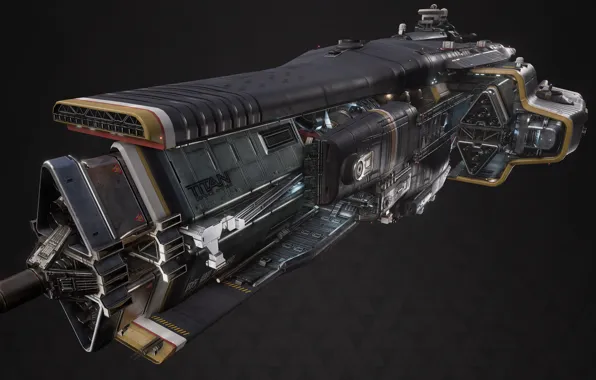 Transport, ship, technique, Fractured Space, Titan Defence Systems Equalizer
