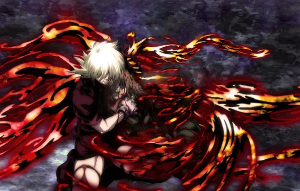 Blood, vampire, pain, Hellsing, deadly, Hellsing, wounded, black magic