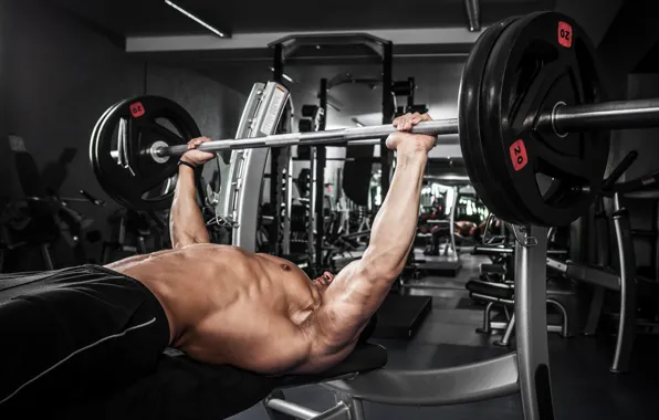 Pose, iron, muscle, muscle, rod, muscles, athlete, biceps