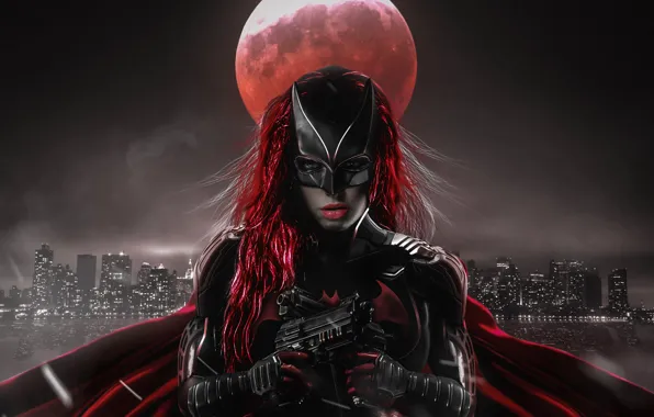 Picture Gun, The moon, The series, Woman, Batwoman, Superheroes