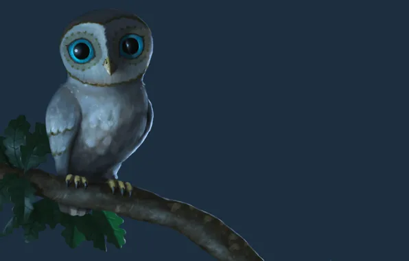 Leaves, tree, owl, bird, owl