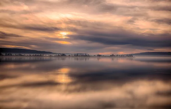 Sunset, lake, Germany, Germany, Lake Constance, Lake Constance