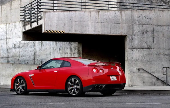 Picture red, photo, wall, wall, cars, nissan, Nissan, car Wallpaper