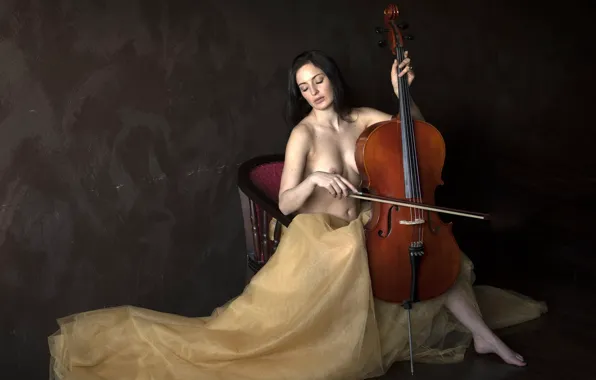 Girl, music, cello
