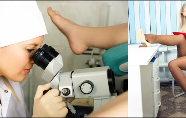 Doctor, gynecologist, vaginal examination, gynecology, female doctor