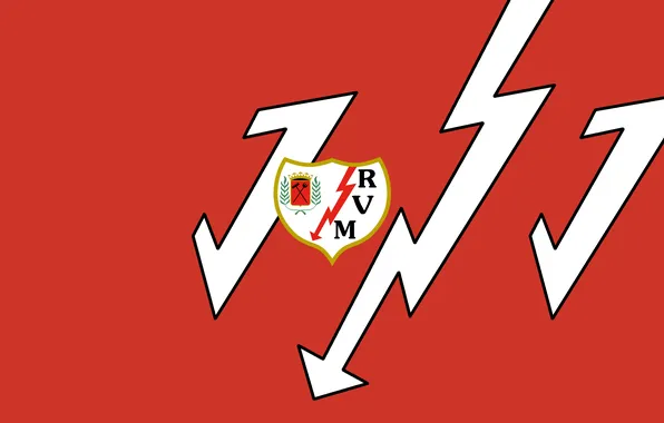 Logo, Football, La Liga, Rayo Vallecano, Lightning, Vallecano