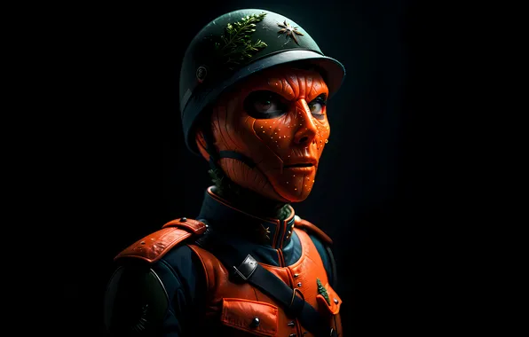 Portrait, fantasy, soldiers, helmet