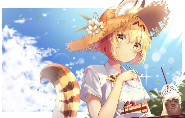 Girl, serval, kemono friends, animal ears (artist)