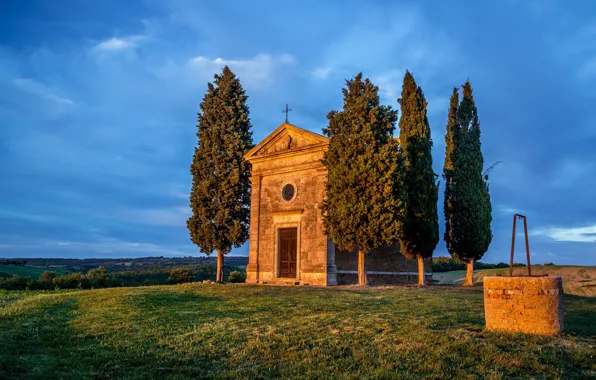 Italy, Tuscany, Toscana, Chapel of Vitaleta