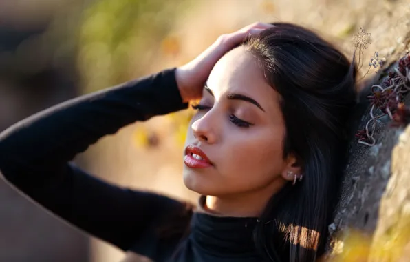 Girl, face, lips, Marco Squassina, Lady